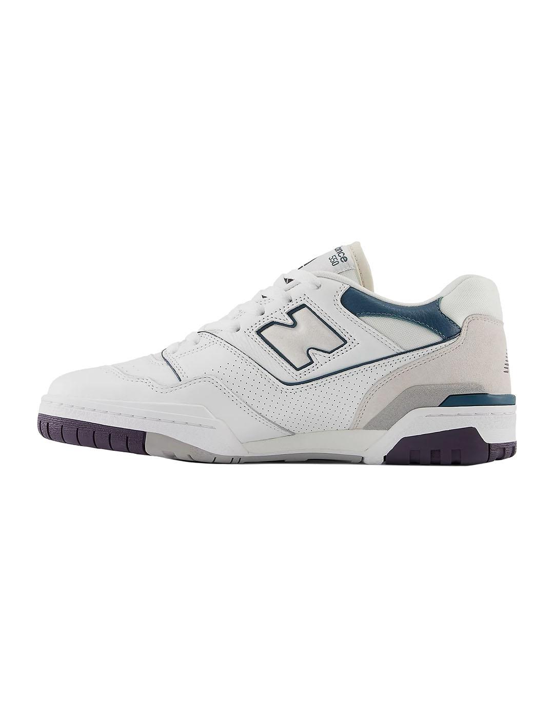 Zapatilla Mujer New Balance 550 Blanca Verde Beige