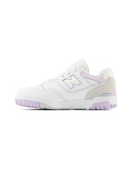 Zapatilla Niñ@ New Balance 550 Blanca Lila