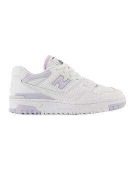Zapatilla Mujer New Balance 550 Blanca Lila