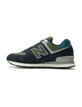Zapatilla Hombre New Balance 574 Negra Verde