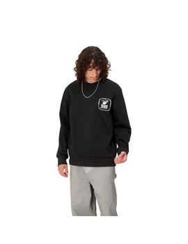 Sudadera Hombre Carhartt WIP Stamp State Negra