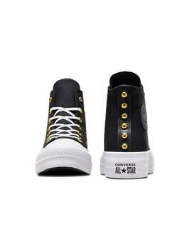 Zapatilla Converse Mujer Plataforma Tachuelas Negr