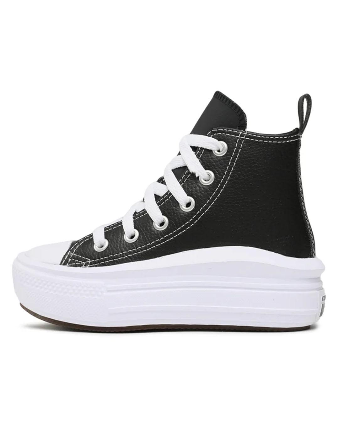 Zapatilla Niña Converse Move Hi Piel Negra