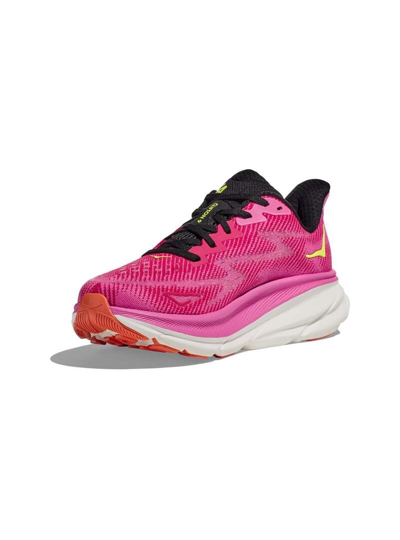 Tenis Hoka Running Clifton 9 Negro Mujer