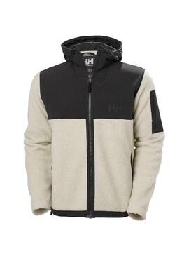 Chaqueta Polar Hombre HH Patroil Pile Negro Blanco