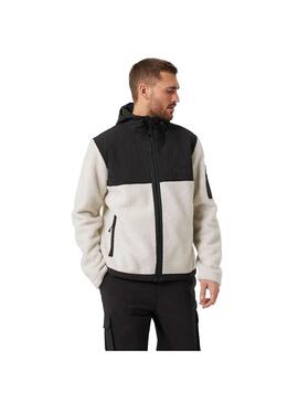 Chaqueta Polar Hombre HH Patroil Pile Negro Blanco