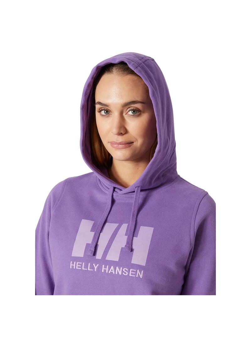 Sudadera con Capucha Helly Hansen Logo Celeste Mujer