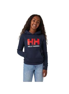 Sudadera Niño HH Logo Marino Rojo