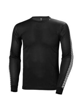 Camiseta Térmica Hombre HH Lifa Stripe Negra