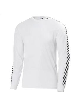 Camiseta Térmica Hombre HH Lifa Stripe Blanca