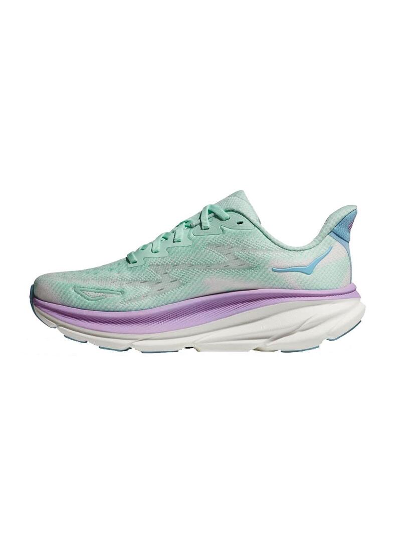 Zapatilla Mujer Hoka Clifton 9 Turquesa/Lila