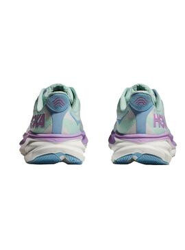 Zapatilla Mujer Hoka Clifton 9 Turquesa/Lila
