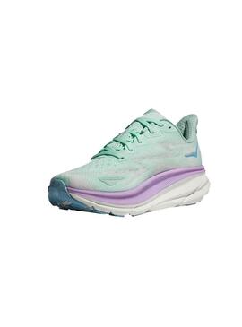Zapatilla Mujer Hoka Clifton 9 Turquesa/Lila