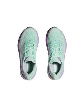 Zapatilla Mujer Hoka Clifton 9 Turquesa/Lila