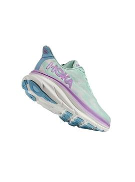 Zapatilla Mujer Hoka Clifton 9 Turquesa/Lila