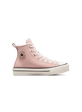 Zapatilla Niña Converse Plataforma Rosa Piel