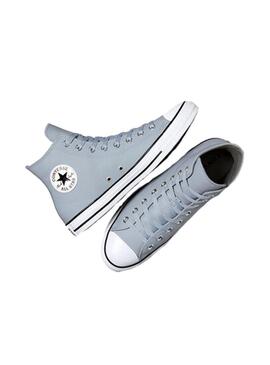 Zapatilla Unisex Converse Ctas Hi Leather Azul