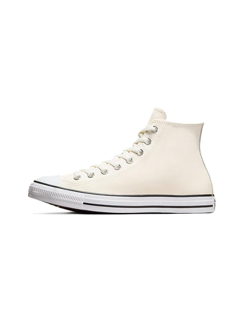 Zapatilla Unisex Converse Ctas Hi Leather Crema