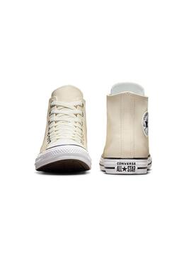 Zapatilla Unisex Converse Ctas Hi Leather Crema