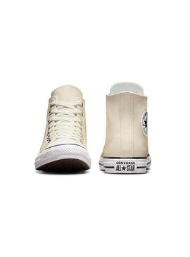 Zapatilla Unisex Converse Ctas Hi Leather Crema