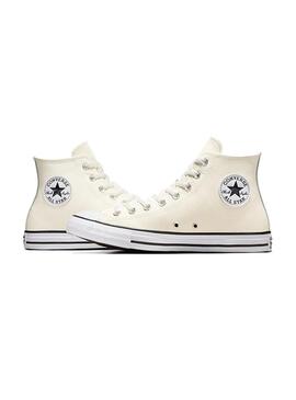 Zapatilla Unisex Converse Ctas Hi Leather Crema