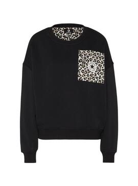 Sudadera Mujer Converse Crew Leopardo