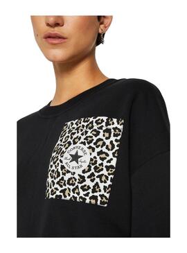 Sudadera Mujer Converse Crew Leopardo