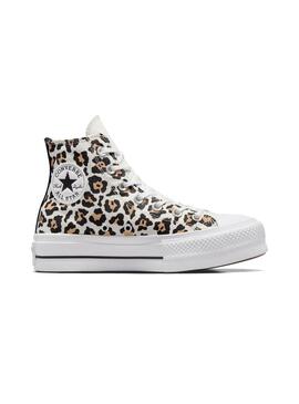 Zapatilla Mujer Converse All Star Hi Platfm Leopardo