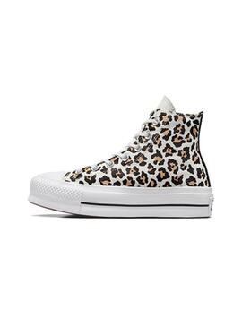 Zapatilla Mujer Converse All Star Hi Platfm Leopardo