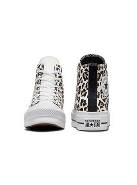 Zapatilla Mujer Converse All Star Hi Platfm Leopardo