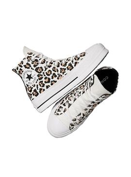 Zapatilla Mujer Converse All Star Hi Platfm Leopardo