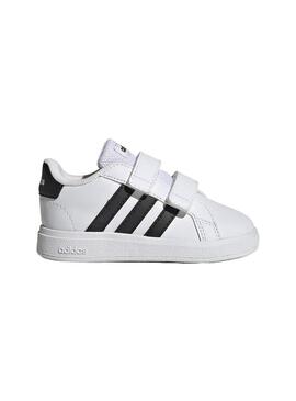 Zapatilla Baby adidas Grand Court 2.0 Blanco/Negro