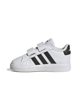 Zapatilla Baby adidas Grand Court 2.0 Blanco/Negro