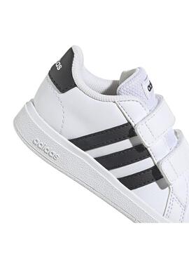 Zapatilla Baby adidas Grand Court 2.0 Blanco/Negro