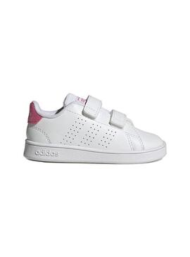 Zapatilla Baby adidas Advantage Blanca Rosa