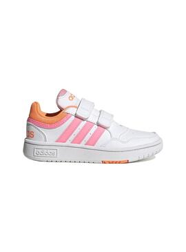 Zapatilla Niñ@ adidas Hoops 3.0 Blanco Rosa