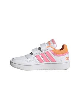 Zapatilla Niñ@ adidas Hoops 3.0 Blanco Rosa