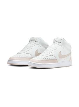 Zapatilla Mujer Nike Court Vision Mid Crema