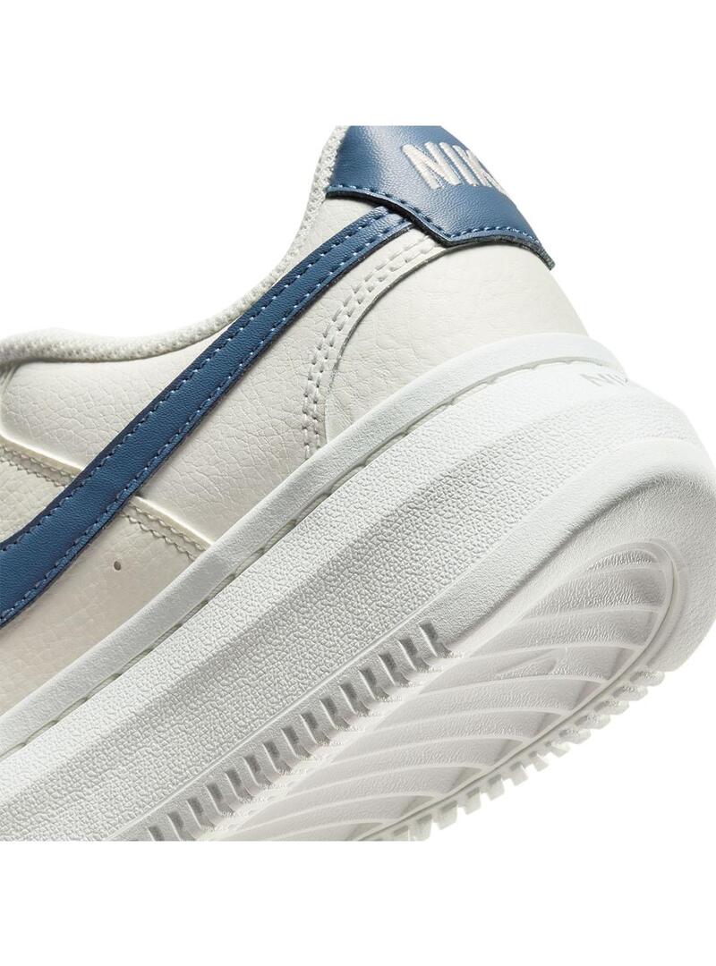 Zapatilla Mujer Nike Court Vison Alta Beige Azul