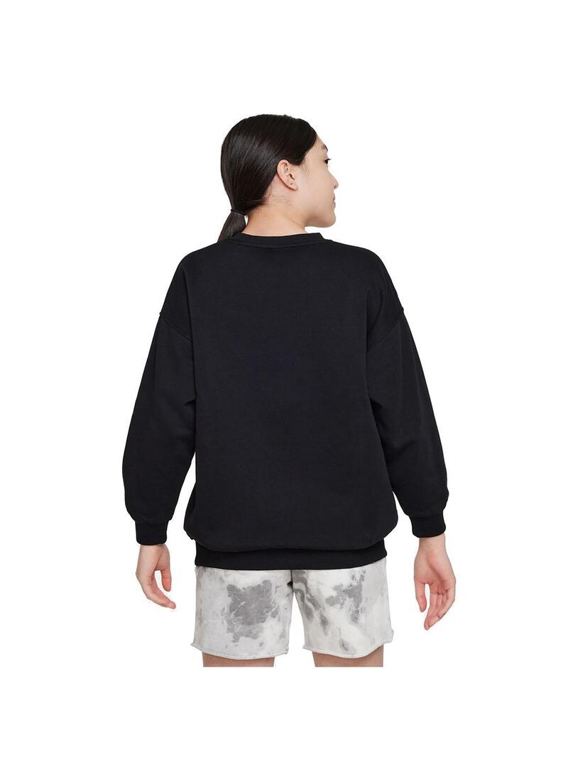 Sudadera Niño Nike Club Ovrszd Negra
