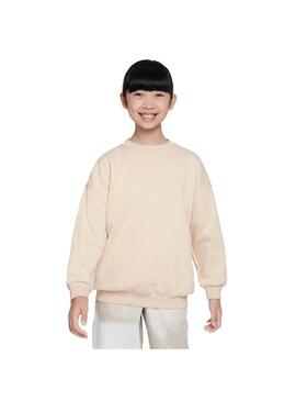Sudadera Niña Nike Nsw Club Beige