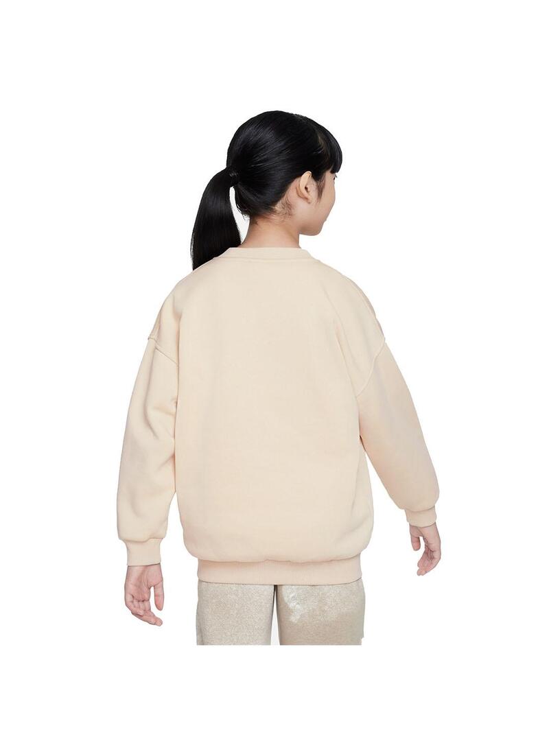 Sudadera Niña Nike Nsw Club Beige