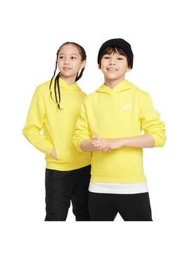 Sudadera Niñ@ Nike Club Flc Amarillo