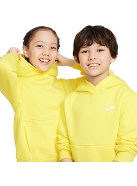 Sudadera Niñ@ Nike Club Flc Amarillo