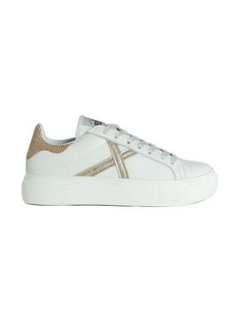 Zapatilla Mujer Munich Rete Sky 52 Blanco Dorado