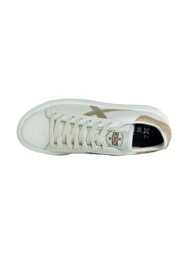 Zapatilla Mujer Munich Rete Sky 52 Blanco Dorado