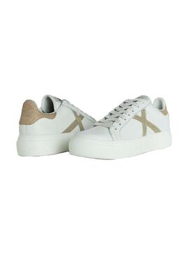 Zapatilla Mujer Munich Rete Sky 52 Blanco Dorado