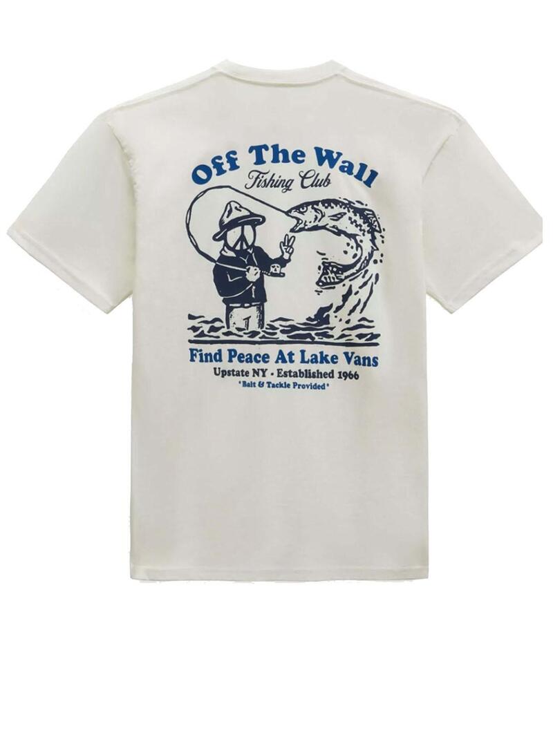 Camiseta Hombre Vans Fishing Blanca
