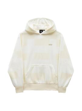 Sudadera Mujer Vans Winter Checker Blanca Beige