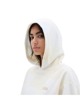 Sudadera Mujer Vans Winter Checker Blanca Beige